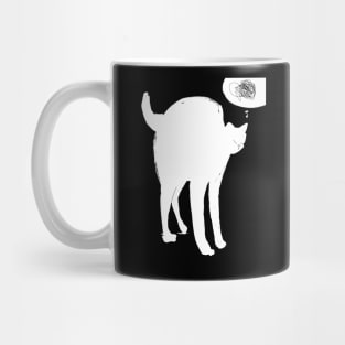 Anxious Cat white Mug